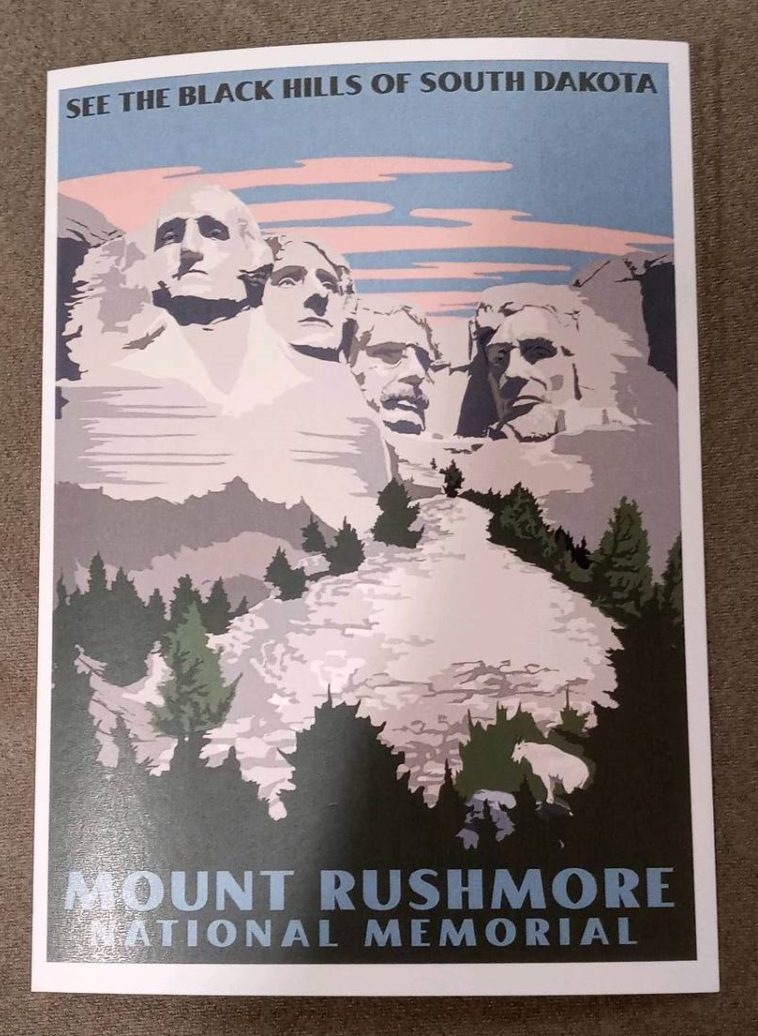 Tin Sign World Tour  Greetings from Mt Rushmore Metal Plate
